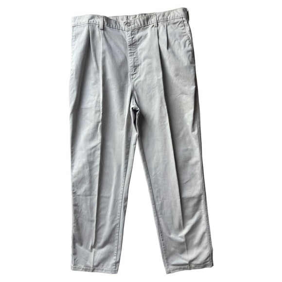 Carhartt Men’s Pleated Twill Khaki Work Pants B132KHI Beige, Size 40x34 - Picture 1 of 13